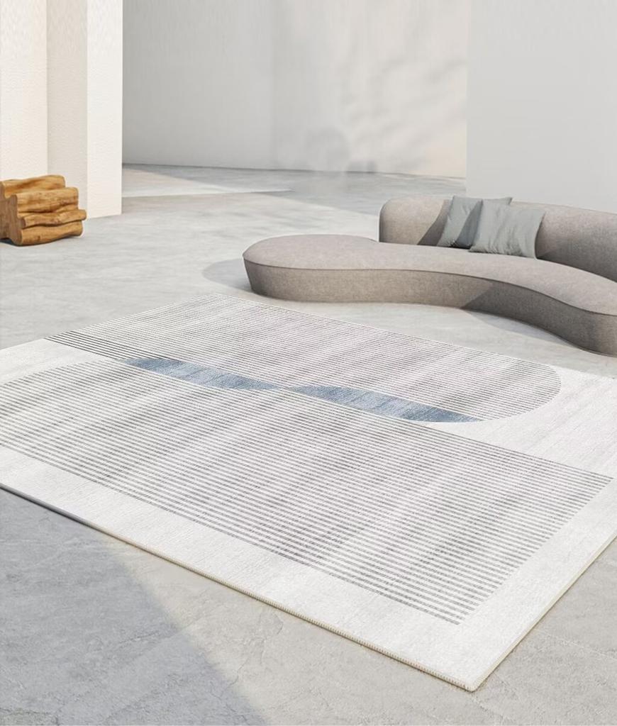 Simplicity Geometric Carpet Living Room Light Luxury Decoration Sofa Area Rugs Non-slip Bedroom Lounge Soft Floor Mat Washable