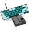 68-Key Wired Mechanical Gaming Keyboard - Hot-Swappable Blue Switches, Dual-Color Injection Keycaps, Ice Blue Backlight