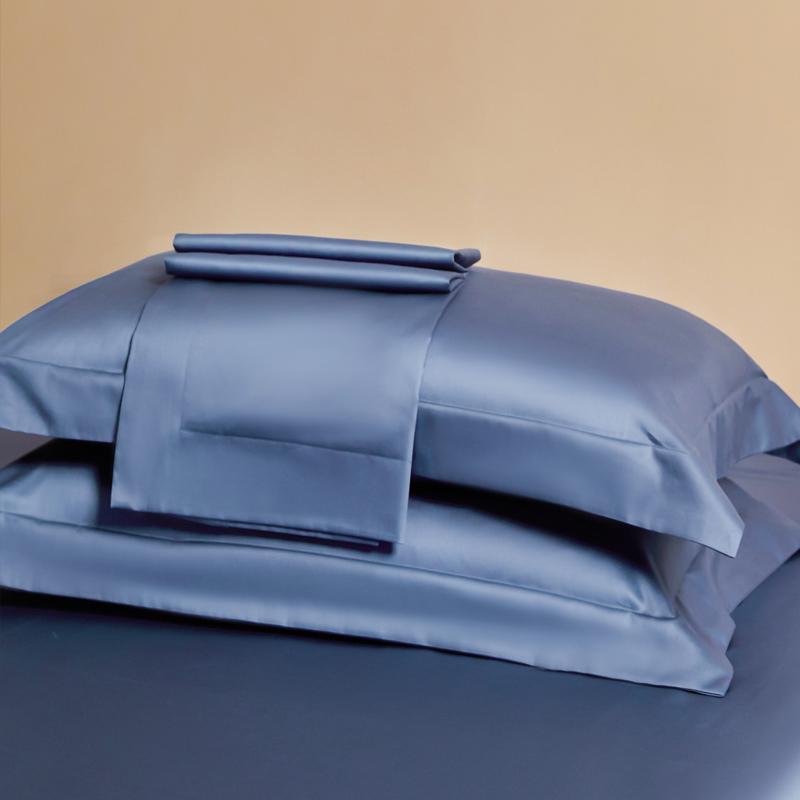 Premium Long-Staple Cotton Pillowcase Set - 100% Pure Cotton, Solid Color, 48x74cm (2-Pack)