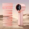 120 Speed High-speed Handheld Fan, Strong Wind, External Digital Display, Portable And Powerful Handheld Fan, Roller Control