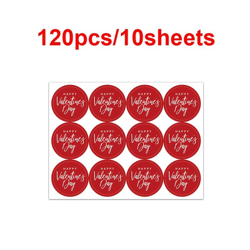 Valentine's Day | Red Circular & Pink Heart Stickers | Gift Wrapping for Gifts, Envelopes, Baking, Drinks, Crafts, Scrapbooks - Paper