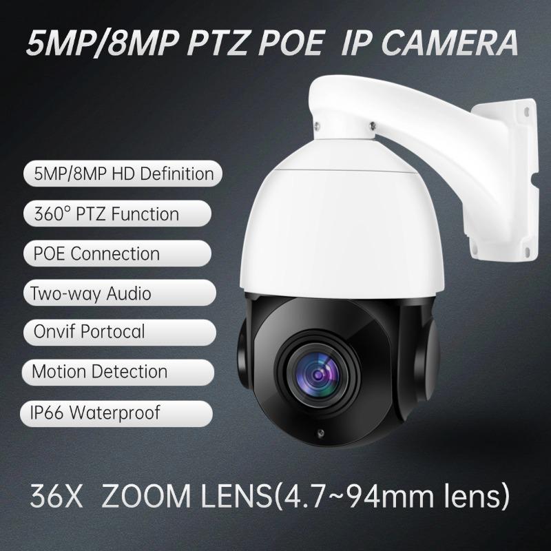 

8MP Outdoor PTZ IP CCTV Camera with HD Infrared Night Vision and POE 3MP 36X Zoom
