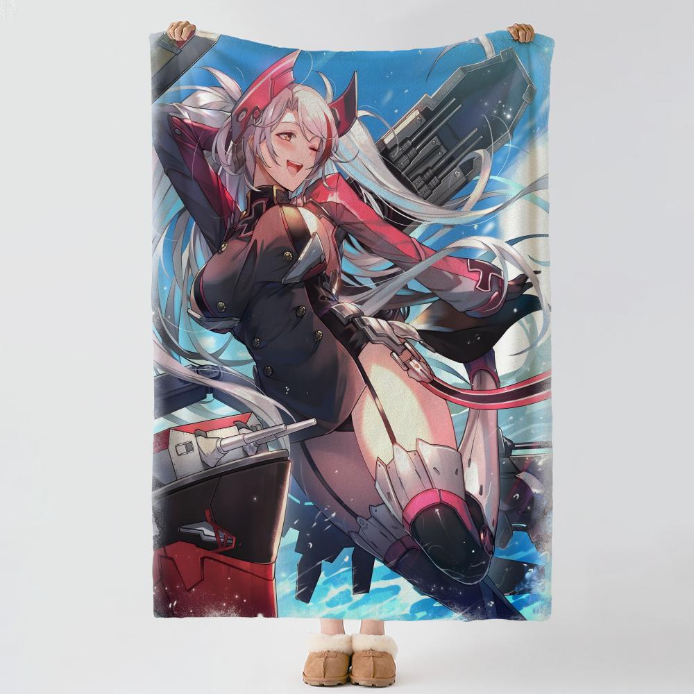 Game A-Azur Lane-e Throw Thick Comfort Flannel Quilt, Multi-scene Use Indoor Outdoor Daily Nap
