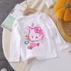 Girls Cotton Long Sleeve T Shirt Spring Autumn Cartoon Print Round Neck Toddler Baby Base Layer Top