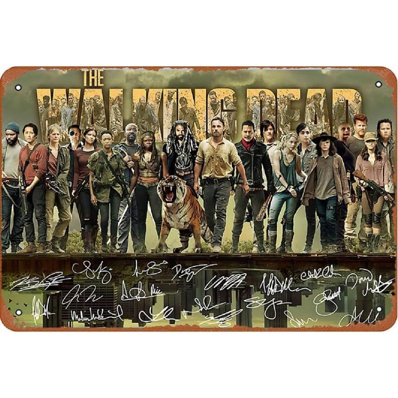 Metal Tin Poster The Walking Dead Movie Metal Sign Plaque Poster for Bar Club Wall Decor Retro Home Vintage Wall Plate Pendant