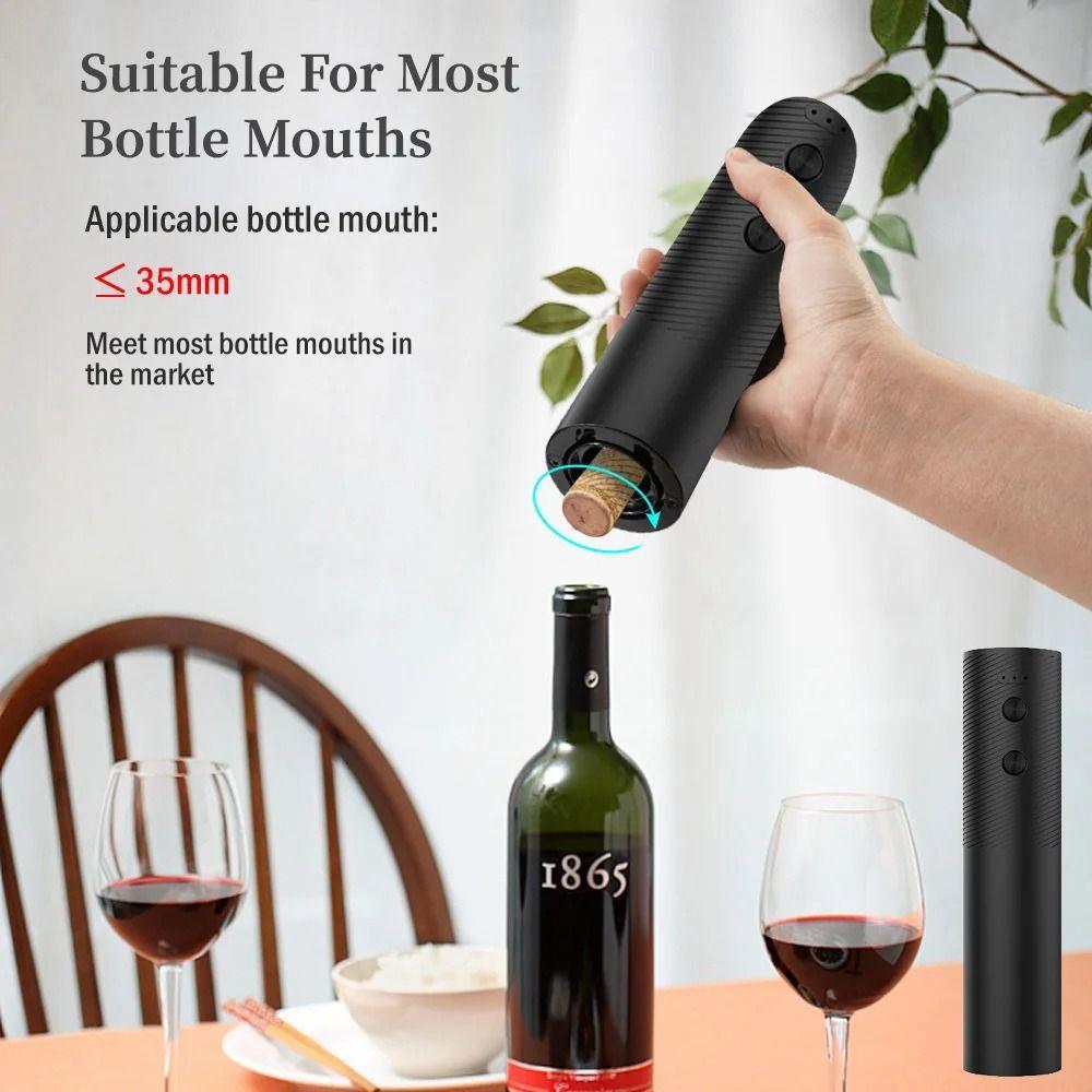 Rechargeable Electric Wine Bottle Opener Portable One-click Button Automatic Red Wine Corkscrew Wine Tools Wine Opener