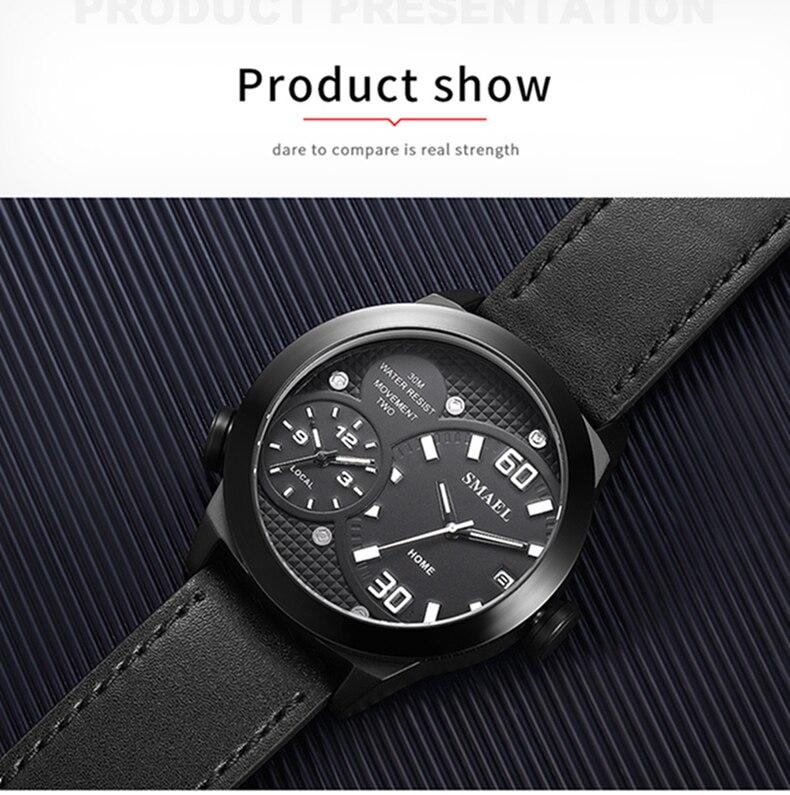 SMAEL Orologio Uomo Sportivo Analogico-Digitale - Quadrante Grande, Cronometro, Sveglia, Impermeabile 50m