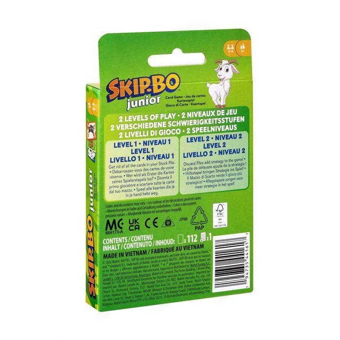 Jeu de cartes - MATTEL GAMES - Skip-Bo Junior JTP66 - 2 niveaux - Éducatif - Apprentissage