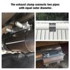 2.25 Inch Exhaust Muffler Clamp Stainless Steel Butt Joint 2pcs  Sleeve Catalytic Converters Exhaust Band Clamp