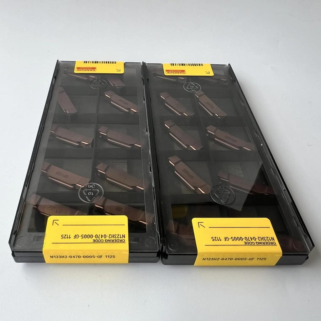Original Sandvik / N123H2-0470-0005-GF 1125 CNC Lathe Carbide Blade Tool 10 Pcs