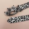 Y2K Leopard Print Rhinestone Tiger Claw Punk Women's Leather Belt
