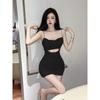 Pure desire sexy low-cut suspender dress for women 2 new night show spice girls dancing elastic hip-wrapped miniskirt