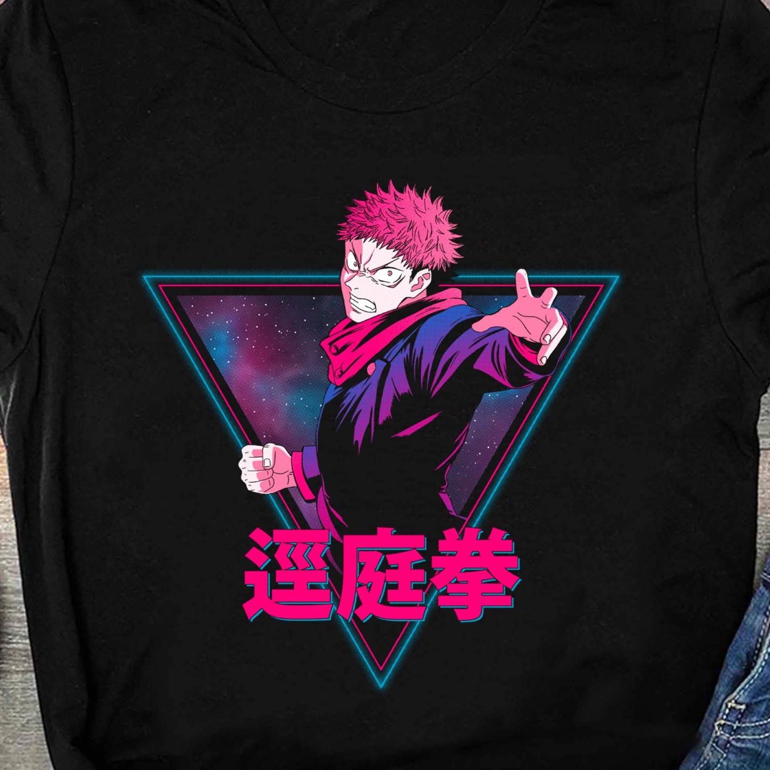 Jujutsu Kaisen Itadori Shirt, JJK Anime T-Shirt, Vintage Yuji Itadori Gift, Gojo Satoru Tee, Sukuna, Domain Expansion Manga TShirt L