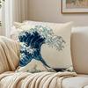 Beautiful Art Japanese Waves Anime Cushion Cover Linen Pillowcase Soft  for Sofa Bed Home Room Decor