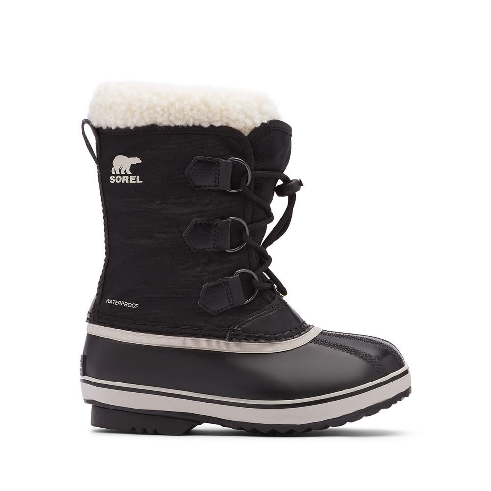 Sorel Ute Pack Nylon Waterproof Size Black Kids' Boots, 21.0cm,