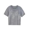 women round neck sequin knit top short sleeve casual t shirt