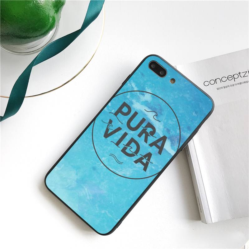 

Мягкий черный чехол для телефона «Испанский Pura Vida» для iPhone 13 11 pro XS MAX 8 7 6 6S Plus X 5 5S SE 2020 XR iphone XS MAX