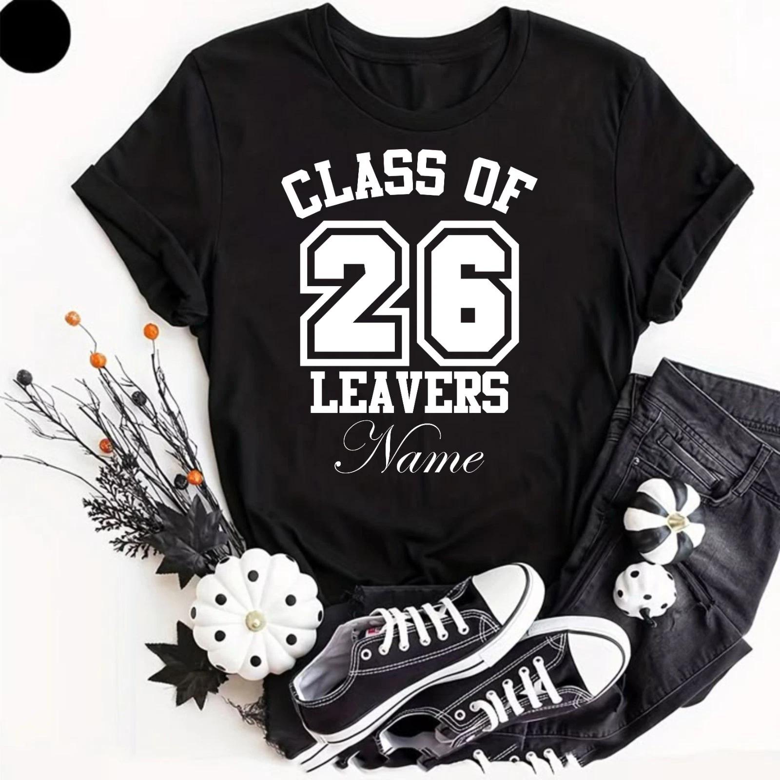 School Leavers Class Of 2026 Mens Kid T- Shirt Personalise Name Boys Girls Unisex S