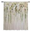 Wedding Flowers Rose Sheer Curtains Living Room Window Tulle Curtains For Bedroom Kitchen Home Decoration Voile Drapes