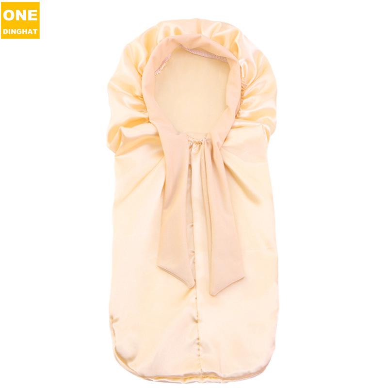 Children S Long Tube Streamer Satin Nightcap Elastic Strap Long Hair Headscarf Cap, Baby Hair Care Cap Jdkb-26 One size