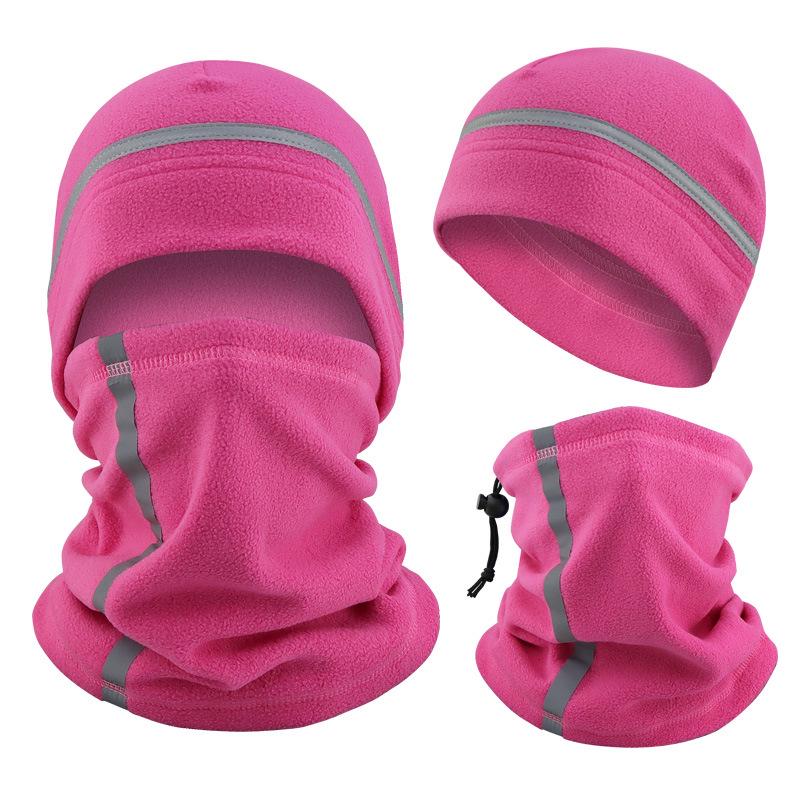 Reflective Warm Hat & Scarf Set for Autumn/Winter Cycling - Night Riding Cold Protection with Mask