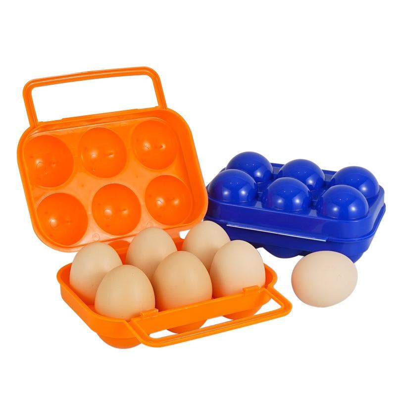 6/15Grid Household Eggs Preservation Box Refrigerator Eggs Storage Box Stackable Protective Tray Handheld Eggs Storage Tray