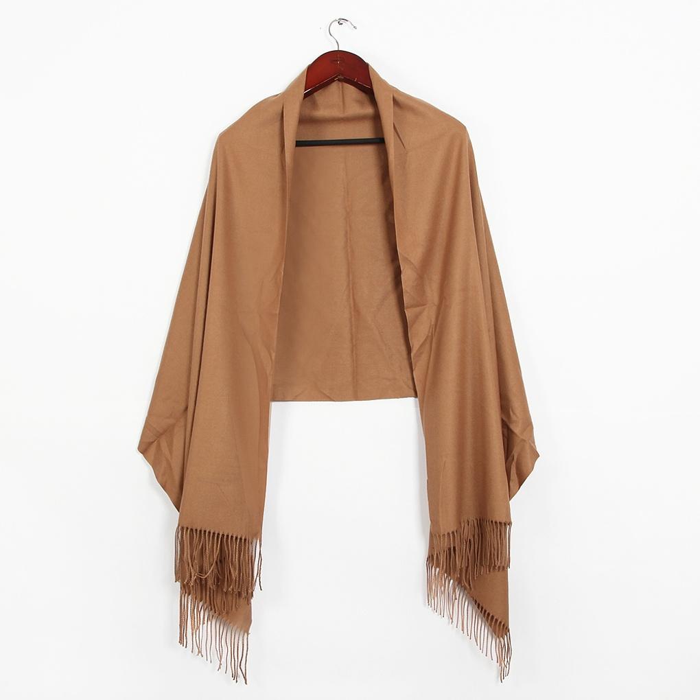 Cashmere Basic Muffler (Brown) Winter Plain Scarf