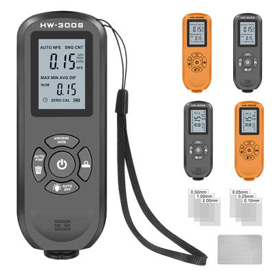 HW-300S Lackdickenmesser für Autos Digitales LCD-Display mit Hintergrundbeleuchtung Lackmesser für Automobile Beschichtungsmesser Messwerkzeug 0-2000um