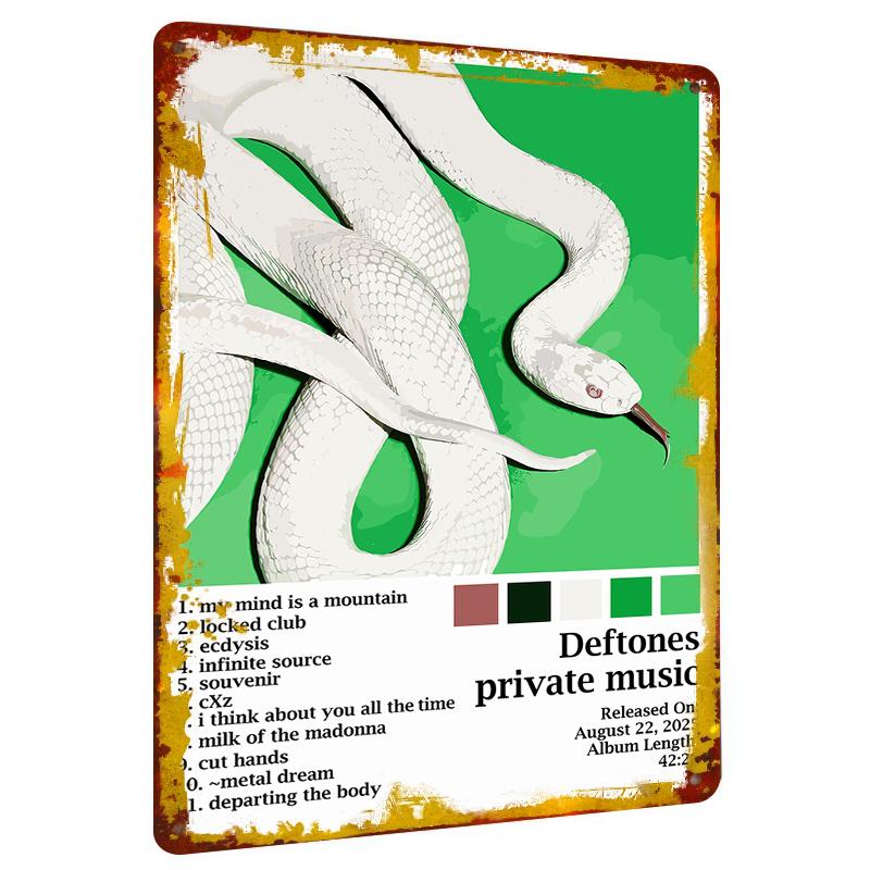 

Deftones Private Music Album Cover Art Custom Metal Tin Sign Wall Decor for Music Fans 20x30cm（7.8x11.8inch）