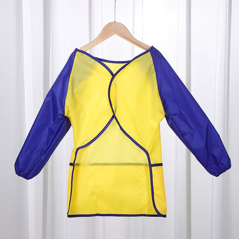 Tablier d'art à manches longues pour enfants avec poche et housse de protection pour aquarelle