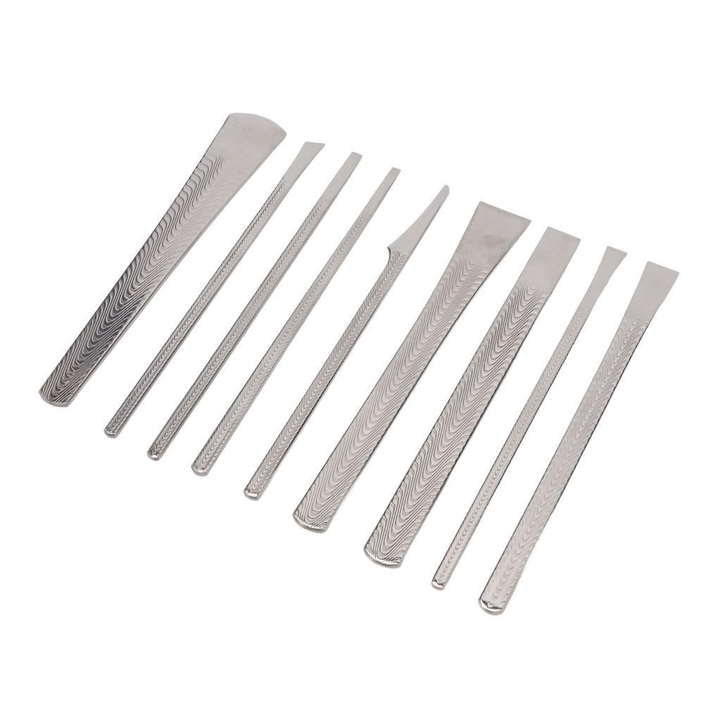 Set 9 buc Instrumente Pedichiură Profesionale Oțel Inoxidabil Îndepărtare Piele Moartă Îngroșată Răzuitor Picior Cuțit pentru Îngrijirea Picioarelor