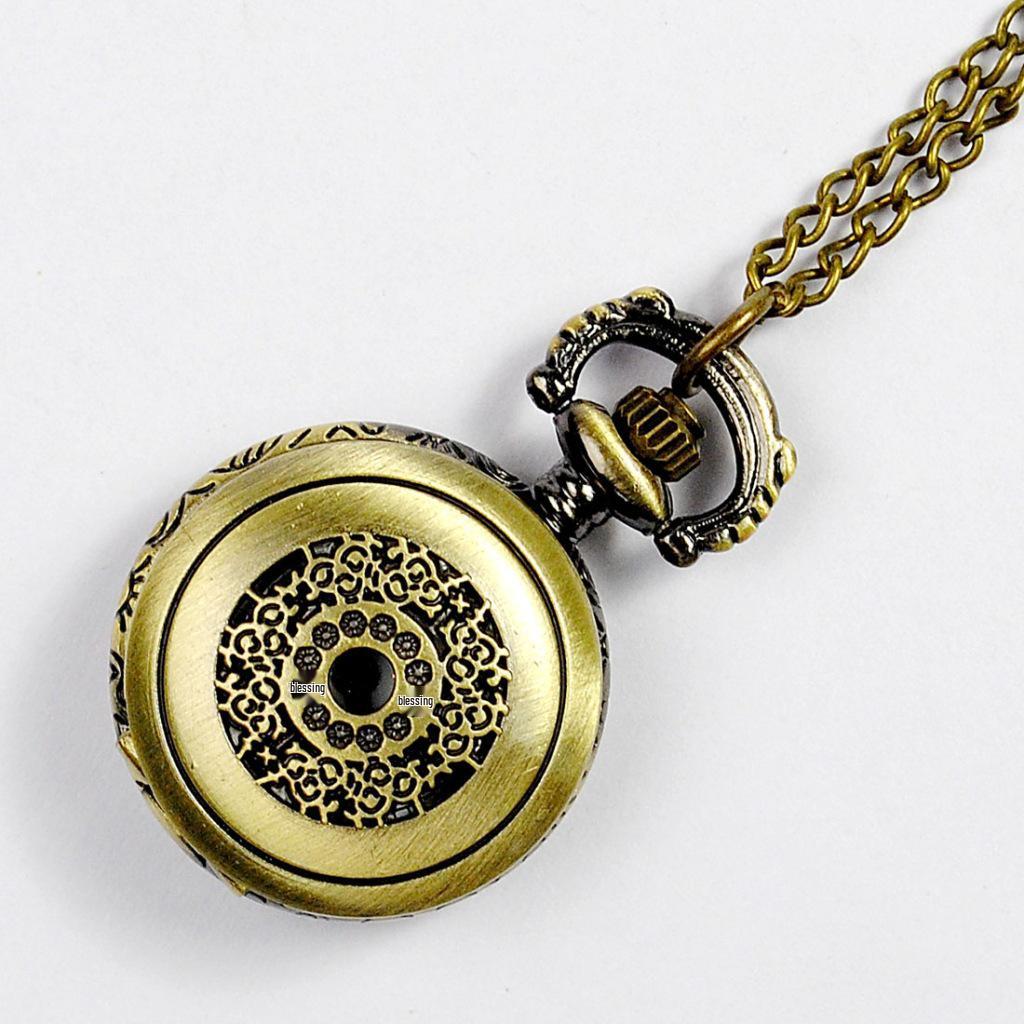 

Ностальгическое ожерелье с карманными часами: Несколько стилей маленьких карманных часов-флип (Модель 6083)