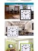 Silent Square Quartz Wall Clock with Perpetual Calendar - Creative, Fashionable Art Design for Living Room