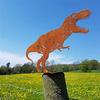 M-Modern-Metal Dinosaur Fence Post Topper,Dinosaurs