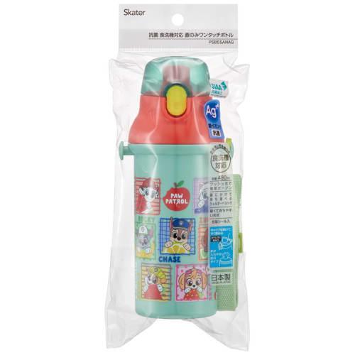 Skater Paw Patrol Fruit Water Bottle, 480ml, for Boys, Antibacterial Plastic, Made in Japan, PSB5SANAG-A