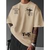 Modisches Sommer-Neues Herren-T-Shirt mit Andächtigem Kreuzdruck, Bequem und Atmungsaktiv, Rundhals, Outdoor Street Style Top