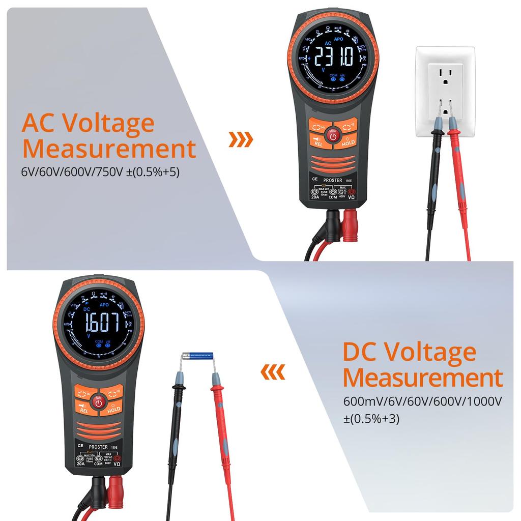 Proster Tester Digital Multimeter 6000 Count