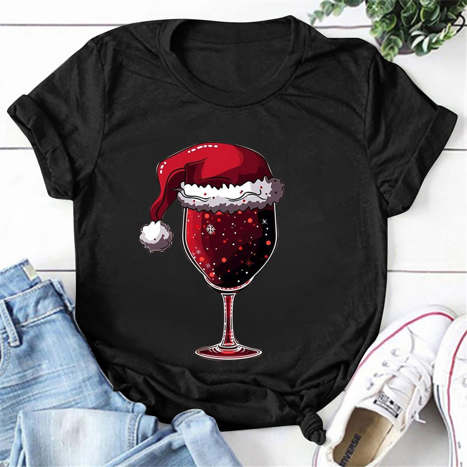 

Женская повседневная футболка с круглым вырезом и коротким рукавом, пуловер M винный