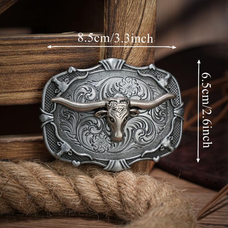 Western Belt Buckle Initial Vintage-Cowboy Rodeo Silver Large Belt Buckle For Men Women