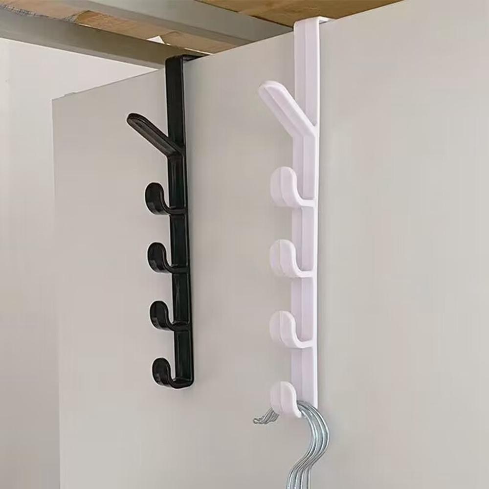 5 Hook Design Door Top Hanger Closet Kitchen Bathroom Door Towel Rack ABS Hanging Hook