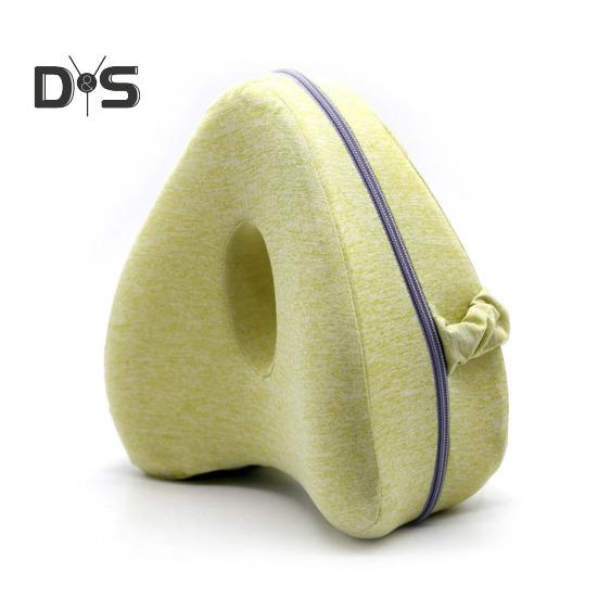Подушка для ног и коленей Подушка для ног из пены с эффектом памяти с эластичным ремешком Эргономичная подушка для коленей с моющимся чехлом для спящих на боку Успокаивающая облегчение боли жёлтый 1180₽