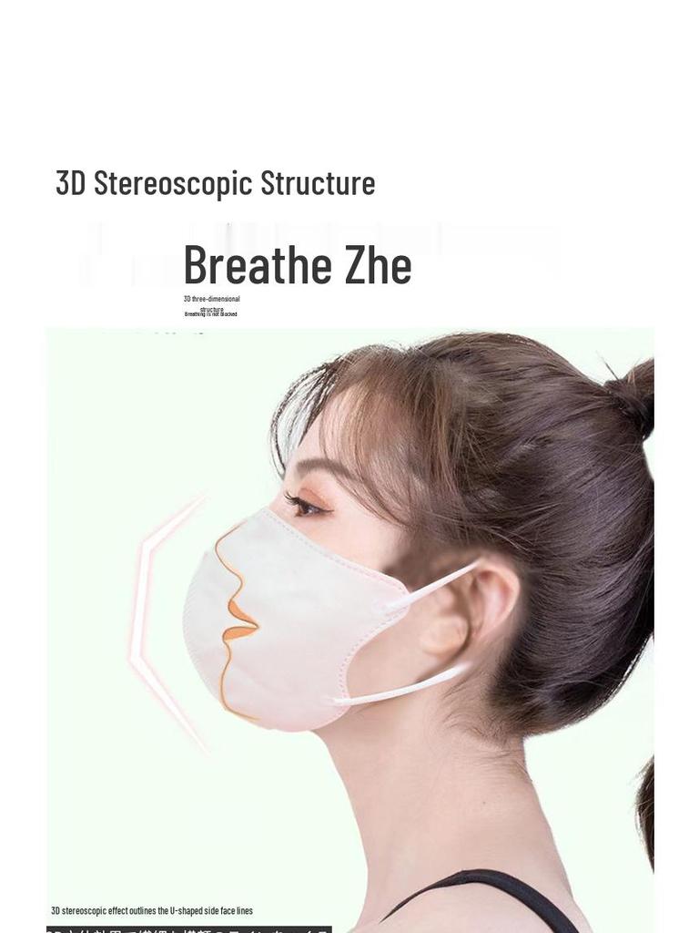 Japonská 3D jednorázová unisex spunlace netkaná ochranná maska