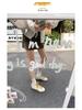 5CM Petite Height-Increasing Korean Color-Block Star White Retro Lace-Up Women's Casual Shoes