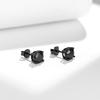 1 Carat Black Moissanite Stud Earrings - Unisex Hip-Hop Style, Round, S925 Silver, Gold Plated