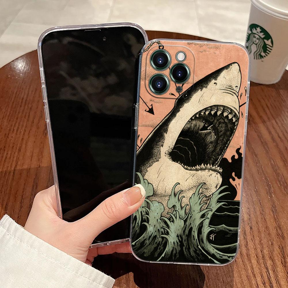Japanese Culture Wave Dragon Anime Case For Apple iPhone 17 16 15 14 13 12 11 Pro Max 16 Plus 16E 17Air 17Pro Phone Cover Funda