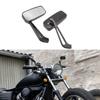 SZYUMO Motorcycle Rearview Universal Wide with Easy White Glass Mirrors, Set, Angle, Black, 8mm/10mm Screws, Installation,