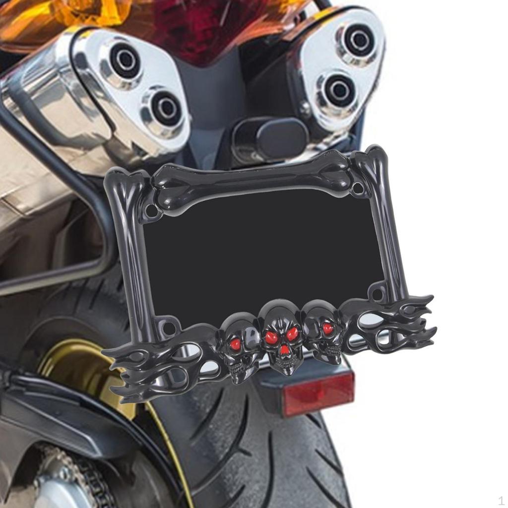 Gothic Decor Motorcycle License Plate Holder Universal Fit Motorbike Spare Parts Simple Assembly