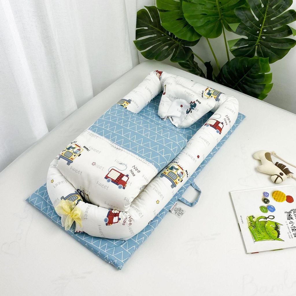 100% Cotton Satin Baby Crib: Foldable Newborn Sleeping Bed, Multifunctional Bionic Bed