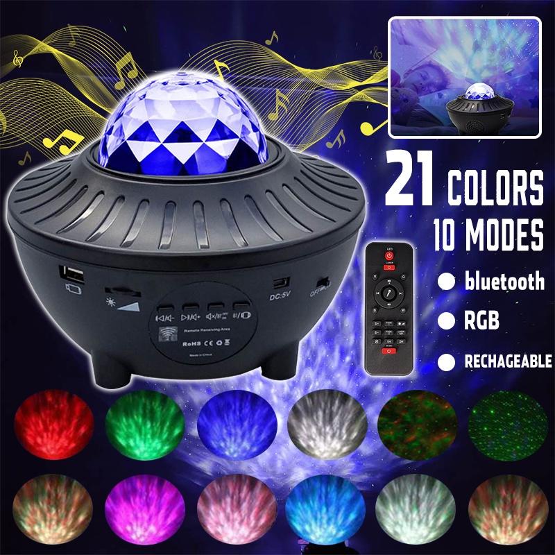 Romantic Gifts 6W 10 Modes LED Colorful Starry Sky Galaxy Projector Nightlight Child blueteeth USB Music Player Star Night Light 110-220V