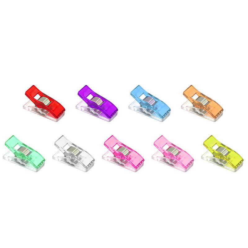 50Pcs Multipurpose Sewing Clips Colorful Binding Clips Plastic Craft Quilting Clip Craft Clamps Sewing Transparent Color Clips